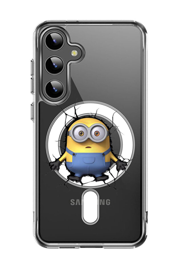 Case for Samsung Galaxy S24 Plus Compatible with MagSafe, Shockproof Bumper Cover Minions