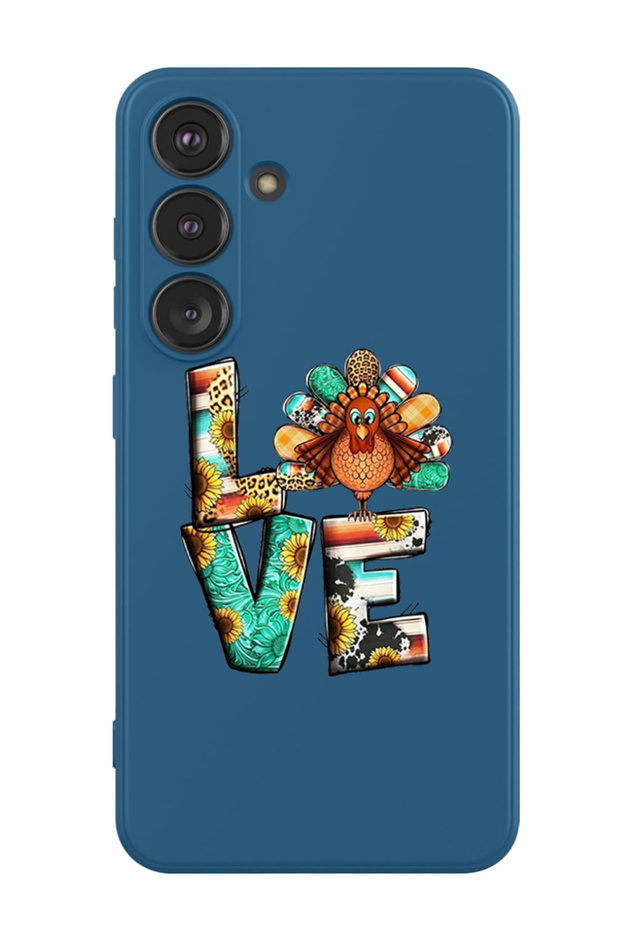 Protective Liquid Silicone Shockproof Case For Samsung Galaxy S24 Plus (Blue) - Love