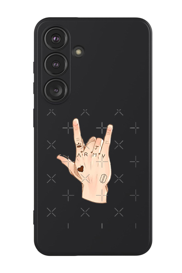 Protective Liquid Silicone Shockproof Case For Samsung Galaxy S24 Plus (Black) - Army