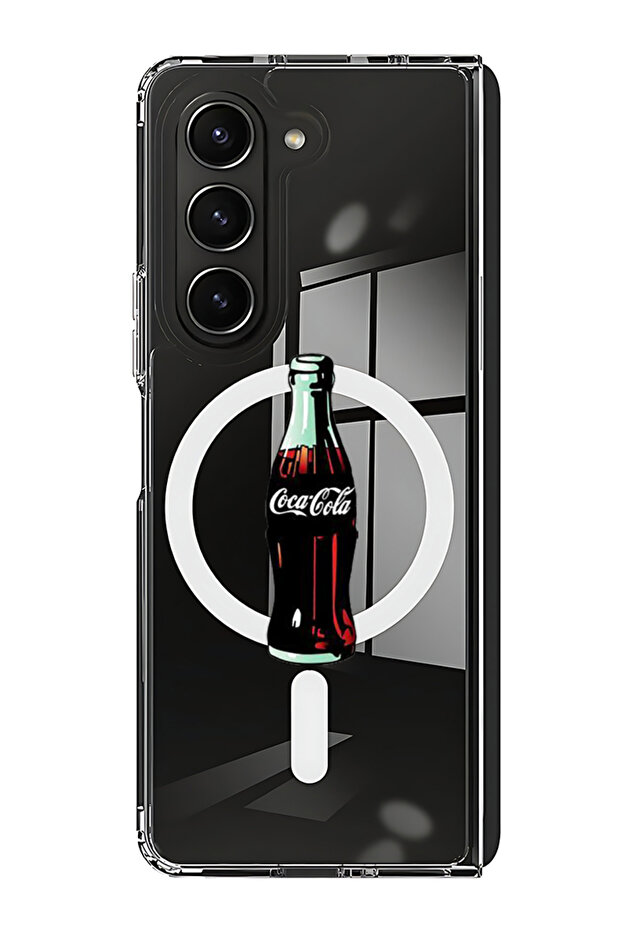 Case for Samsung Galaxy Z Fold 5 Compatible with MagSafe, Shockproof Phone Bumper Cover Coke