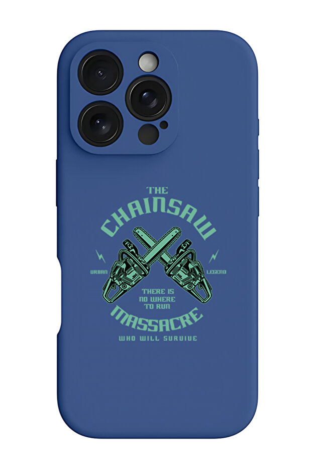 iPhone 16 Pro Blue Protective Liquid Silicone Shockproof Case - The chainsaw