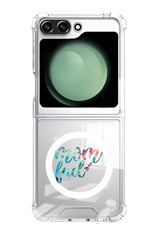 Case for Samsung Galaxy Z Flip 5 Compatible with MagSafe, Shockproof Phone Bumper Cover Mom Fuel