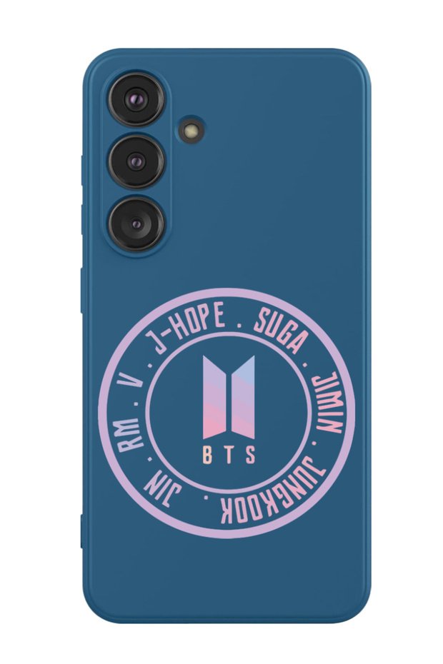 Protective Liquid Silicone Shockproof Case For Samsung Galaxy S24 Plus (Blue) - BTS sticker