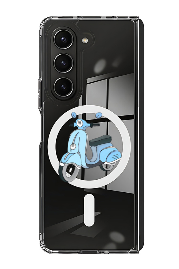 Case for Samsung Galaxy Z Fold 5 Compatible with MagSafe, Shockproof Phone Bumper Cover Vespa