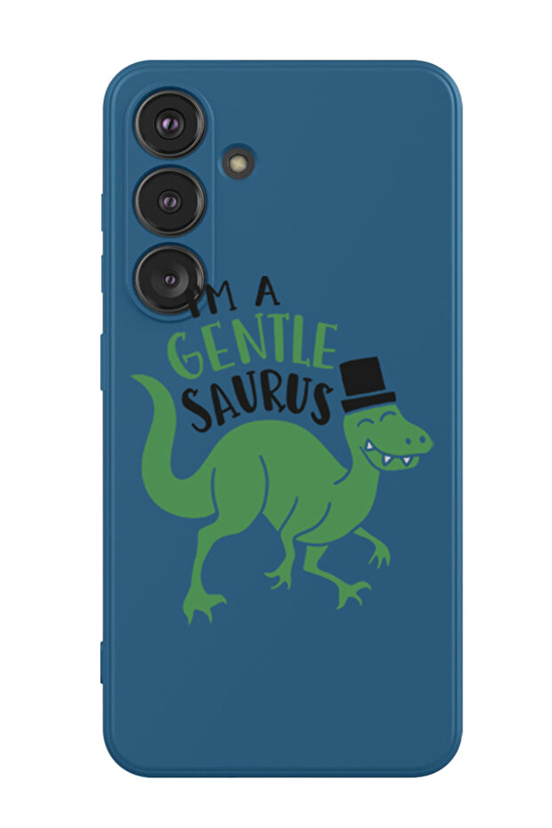 Protective Liquid Silicone Shockproof Case For Samsung Galaxy S24 Plus (Blue) - I am a gentlesaurus