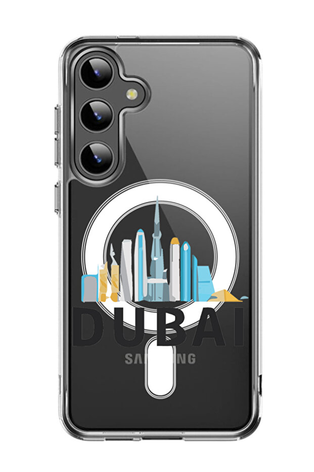Case for Samsung Galaxy S24 Plus Compatible with MagSafe, Shockproof Bumper Cover Dubai Black