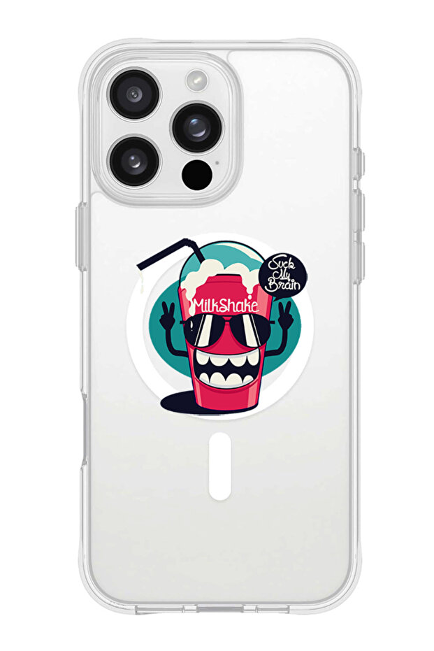 iPhone 16 Pro Magsafe Case for iPhone Shockproof Phone Bumper Cover - Brain Milkshake