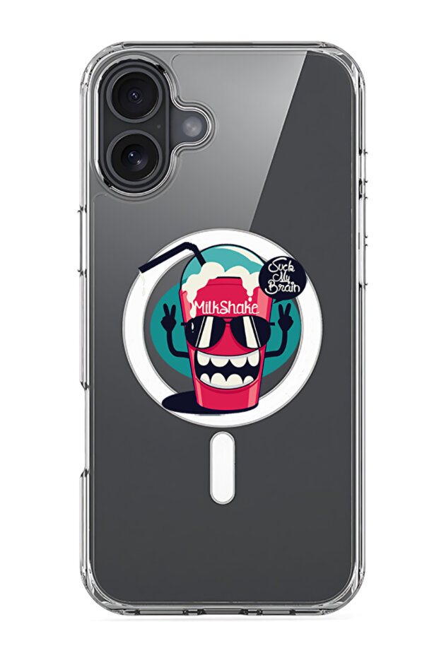 iPhone 16 Plus Magsafe Case for iPhone Shockproof Phone Bumper Cover - Brain Milkshake