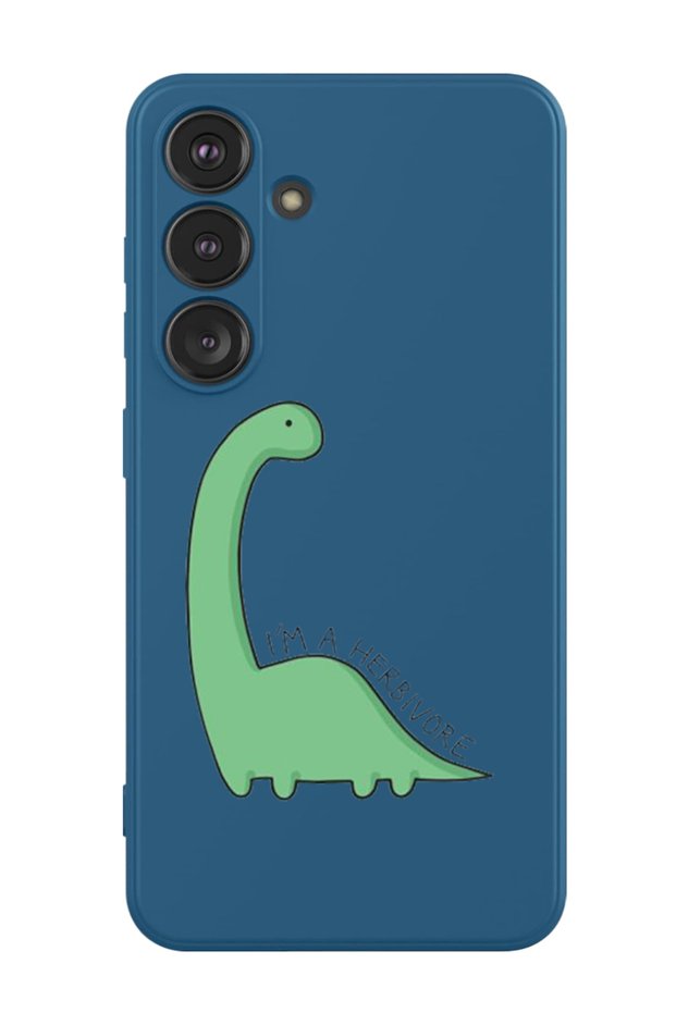 Protective Liquid Silicone Shockproof Case For Samsung Galaxy S24 Plus (Blue) - Dino