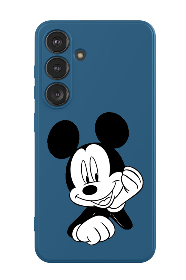 Protective Liquid Silicone Shockproof Case For Samsung Galaxy S24 Plus (Blue) - Mickey