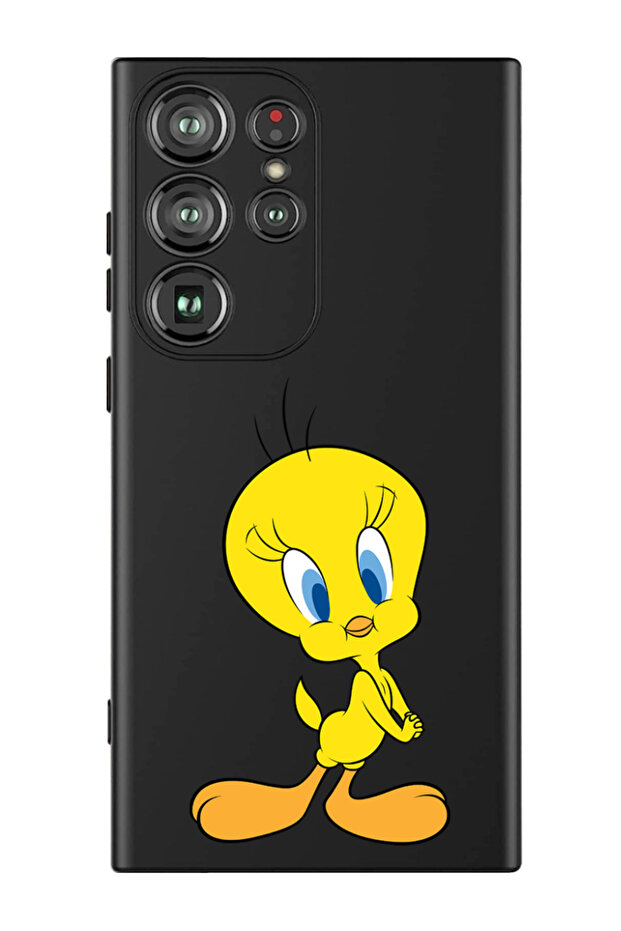 Protective Liquid Silicone Shockproof Case For Samsung Galaxy S24 Ultra (Black) - Tweety