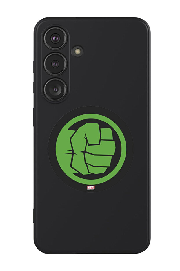 Protective Liquid Silicone Shockproof Case For Samsung Galaxy S24 Plus (Black) - Marvel logo