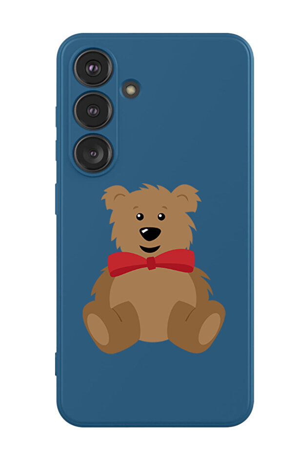 Protective Liquid Silicone Shockproof Case For Samsung Galaxy S24 Plus (Blue) - teddy bear