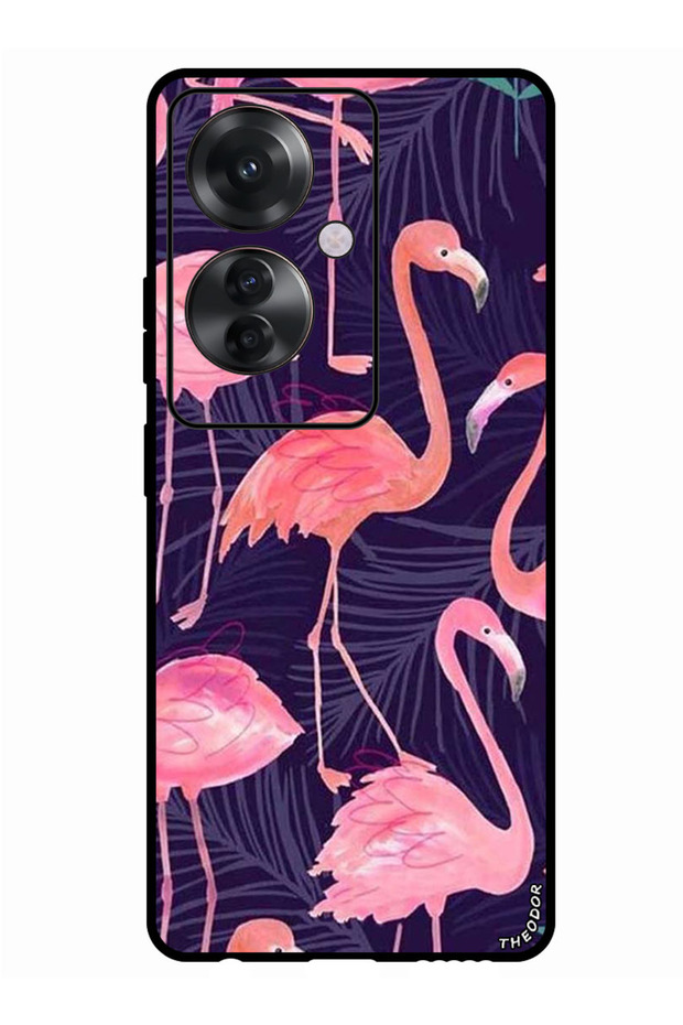 Protective Case Anti Scratch Shock Proof Bumper Cover For Oppo Reno 11F Flamingo