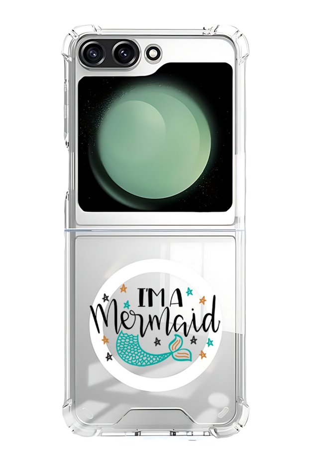 Case for Samsung Galaxy Z Flip 6 Compatible with MagSafe, Shockproof Bumper Case I am a mermaid