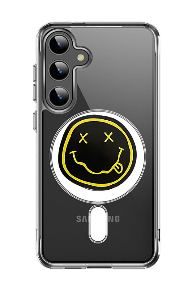 Case for Samsung Galaxy S24 Plus Compatible with MagSafe, Shockproof Bumper Cover Smiley (2)
