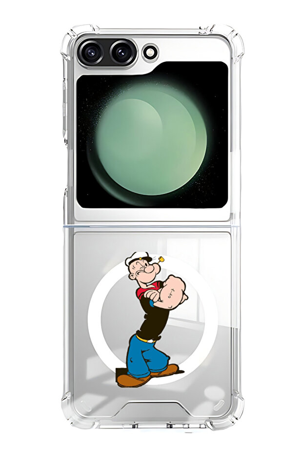 Case for Samsung Galaxy Z Flip 5 Compatible with MagSafe, Shockproof Phone Bumper Cover Popey