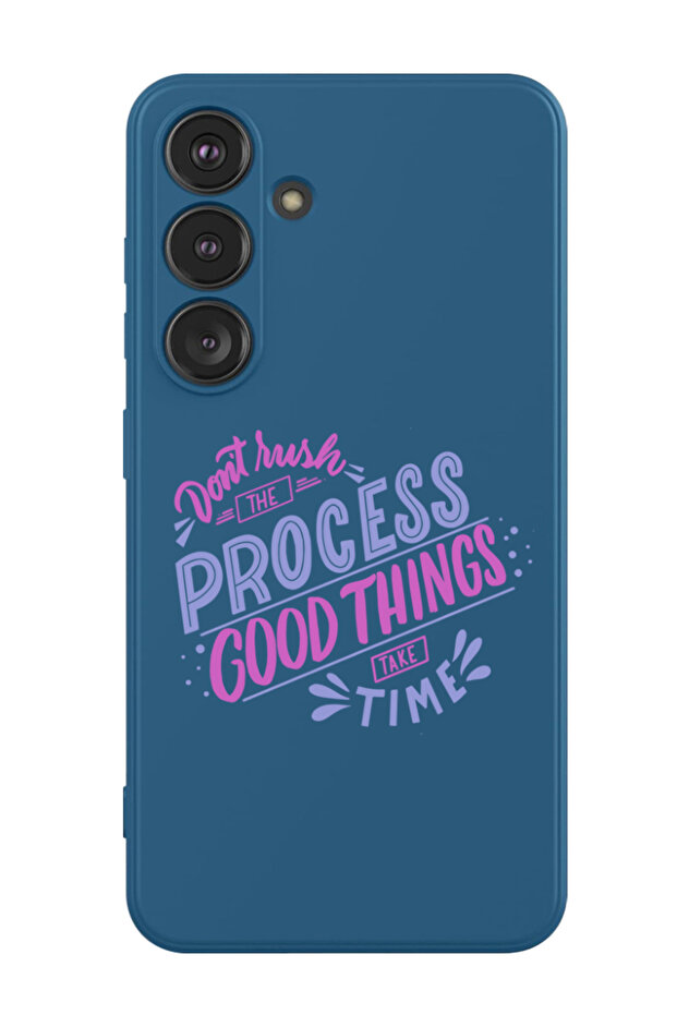 Protective Liquid Silicone Case For Samsung Galaxy S24 Plus (Blue) - Dont rush the Process