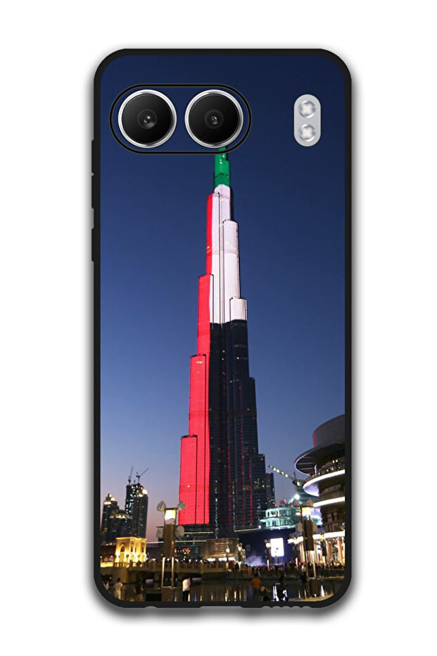 Protective Case Anti Scratch Shock Proof Bumper Cover For OnePlus Nord 4 UAE Flag on Burj Khalifa