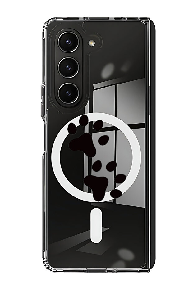 Case for Samsung Galaxy Z Fold 5 Compatible with MagSafe, Shockproof Phone Bumper Cover Paw