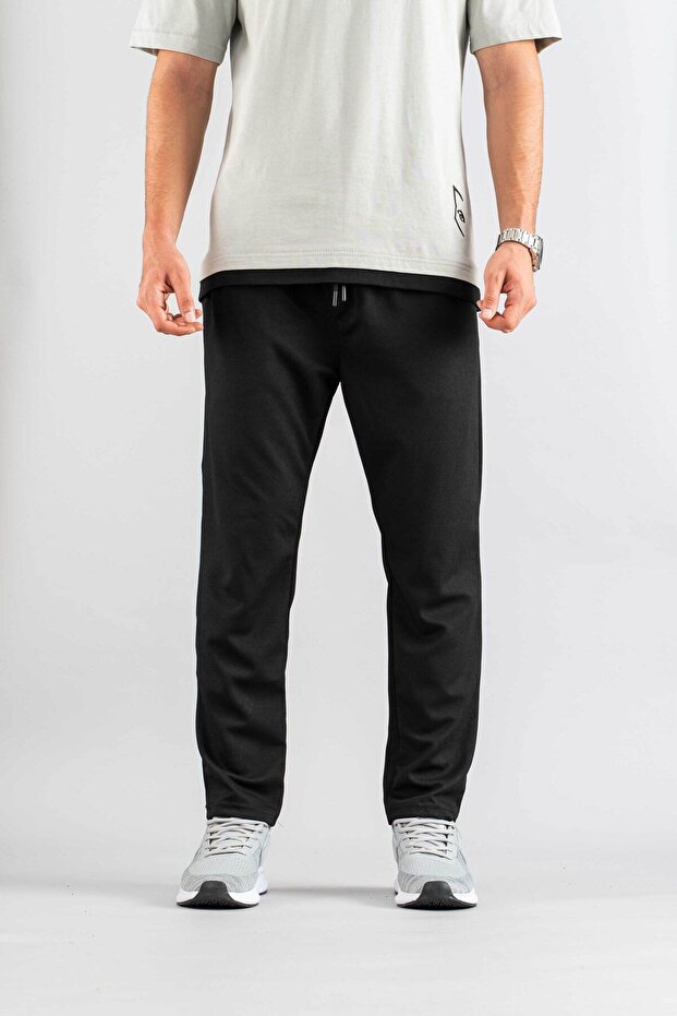 Men's Trousers Elastic Waist Slim Fit Flexible Stretch Fabric Basic Cotton Jogger