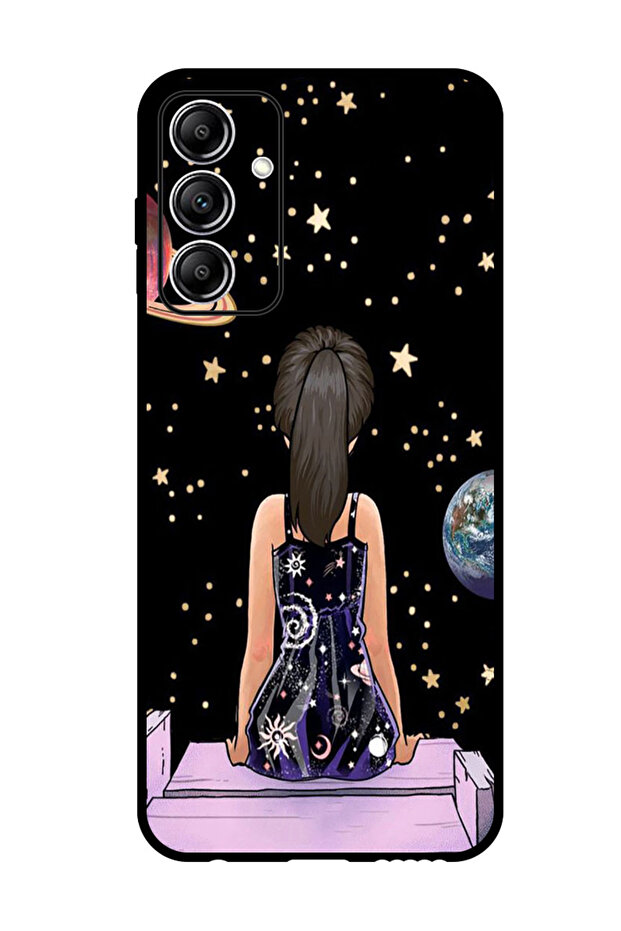 Protective Case Anti Scratch Shock Proof Bumper Cover For Samsung Galaxy A55 Girl Watching Star