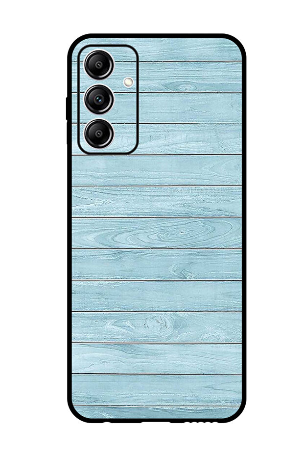 Protective Case Anti Scratch Shock Proof Bumper Cover For Samsung Galaxy A55 Light Blue Wood