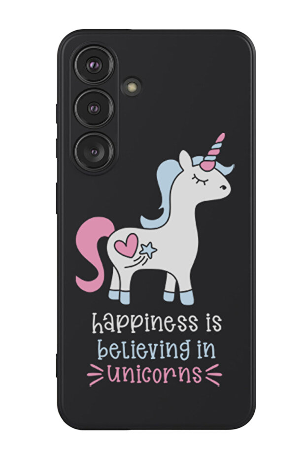 Protective Liquid Silicone Case For Samsung Galaxy S24 Plus (Black) - Happiness is believing