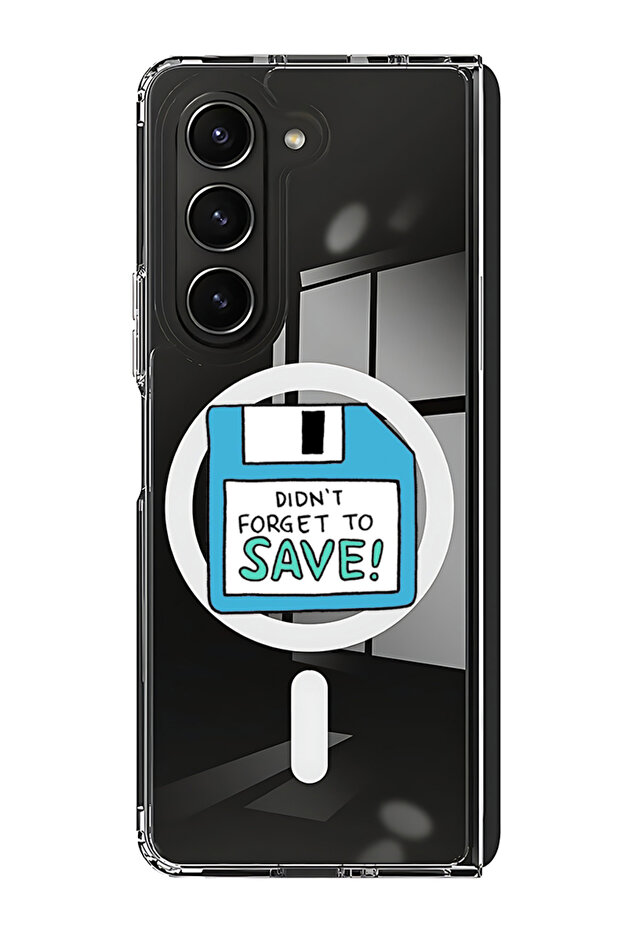 Case for Samsung Galaxy Z Fold 5 Compatible with MagSafe, Shockproof Bumper Case Forget to save