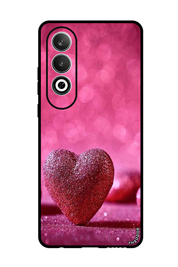 Protective Case Anti Scratch Shock Proof Bumper Cover For OnePlus Nord CE 4 Dark Pink Gliter Heart