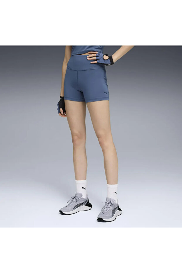 W SHAPE SHORT TIGHT 4" Mavi Kadın Şort Tayt - 1