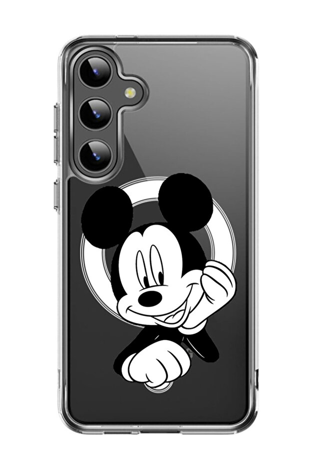 Case for Samsung Galaxy S24 6.2-inch Compatible with MagSafe, Shockproof Phone Bumper Cover Mickey