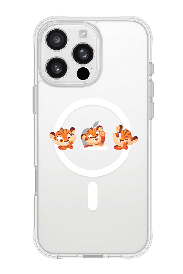 iPhone 16 Pro Max Magsafe Case for iPhone Shockproof Phone Bumper Cover - Cute tiger