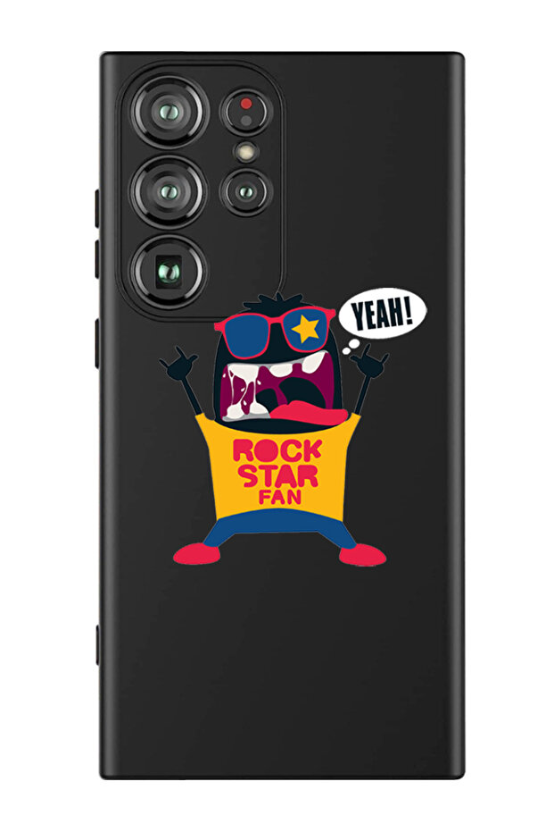 Protective Liquid Silicone Shockproof Case For Samsung Galaxy S24 Ultra (Black) - Rock Star Fan