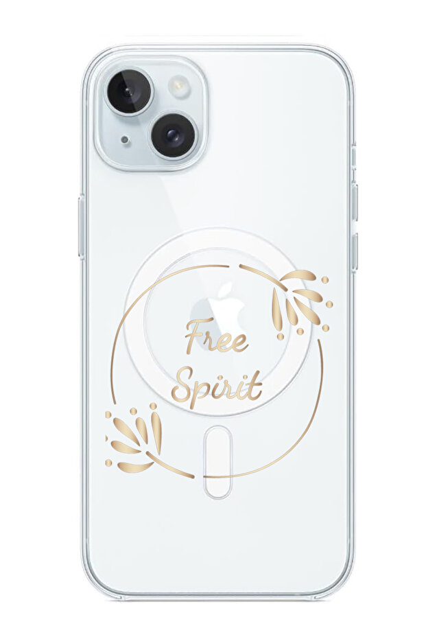 Case for iPhone 15 6.1-inch Compatible with MagSafe, Shockproof Bumper Case Free Spirit Circle
