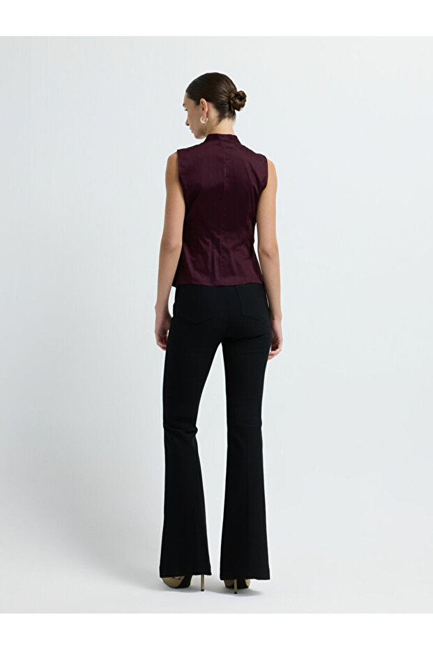 Büzgülü Düğmeli Bluz - 6