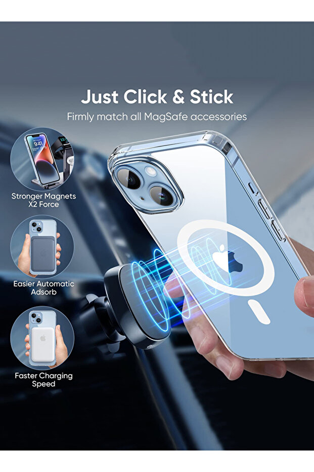 Case for iPhone 14 Plus Compatible with MagSafe, Shockproof Bumper Case Work like a Captain - 2