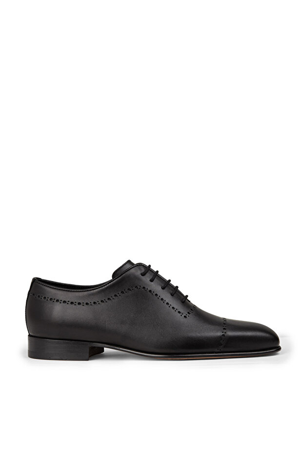 Men's Black Genuine Leather Leather Shoes