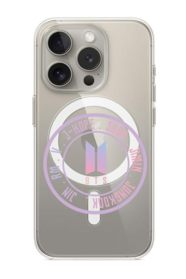 Case for iPhone 15 Pro Max Compatible with MagSafe, Shockproof Phone Bumper Cover BTS sticker