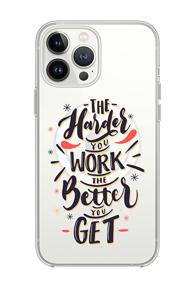 Case for iPhone 14 Pro 6.1-inch Compatible with MagSafe, Shockproof Bumper Case Harder you work