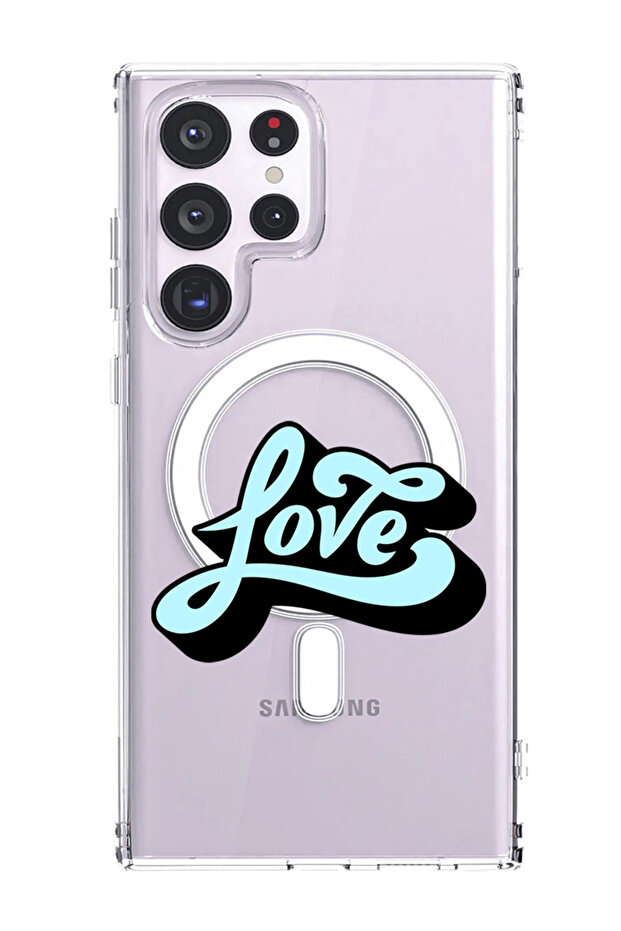 Case for Samsung Galaxy S23 Ultra Compatible with MagSafe, Shockproof Cover FORZA078 Be Happy