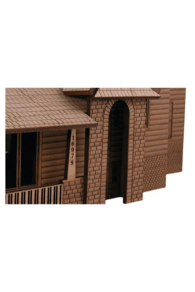 Ahşap Ev Maketi Boyanabilir Ahşap Maket - 2