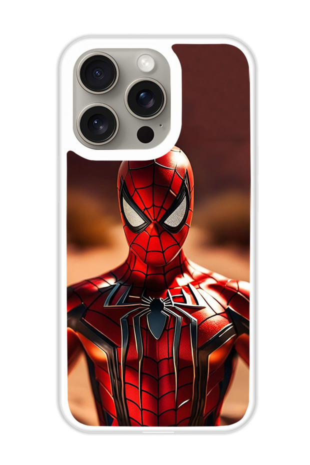 Protective Case Cover For APPLE IPHONE 15 Pro Max Spider Man 3 (White Bumper)
