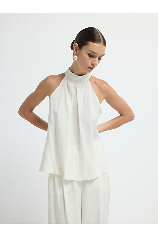Halter Yaka Bluz - 4