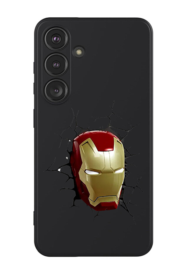 Protective Liquid Silicone Shockproof Case For Samsung Galaxy S24 Plus (Black) - Iron man