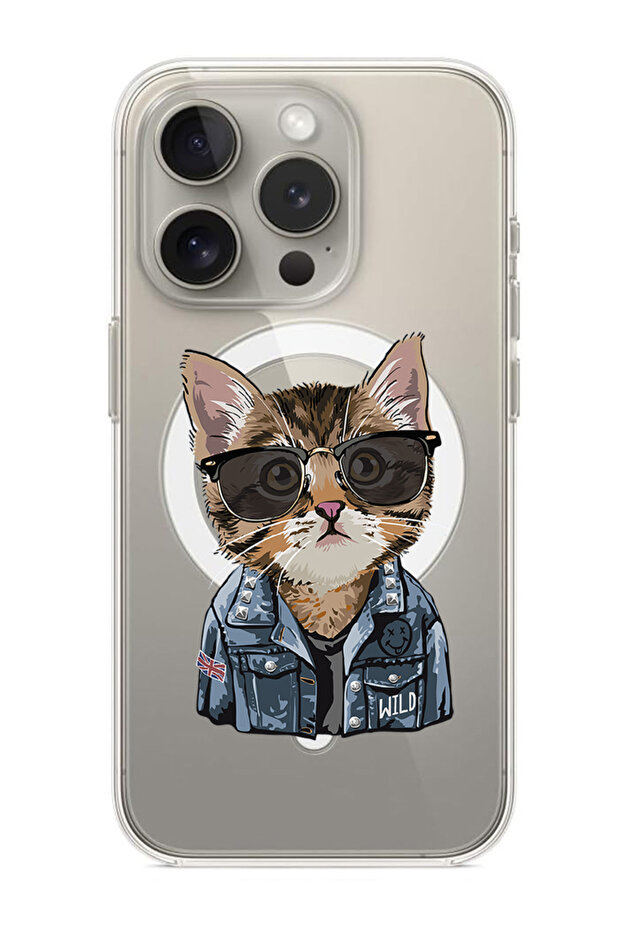 Case for iPhone 15 Pro Max 6.7-inch Compatible with MagSafe, Shockproof Phone Bumper Cover swag cat