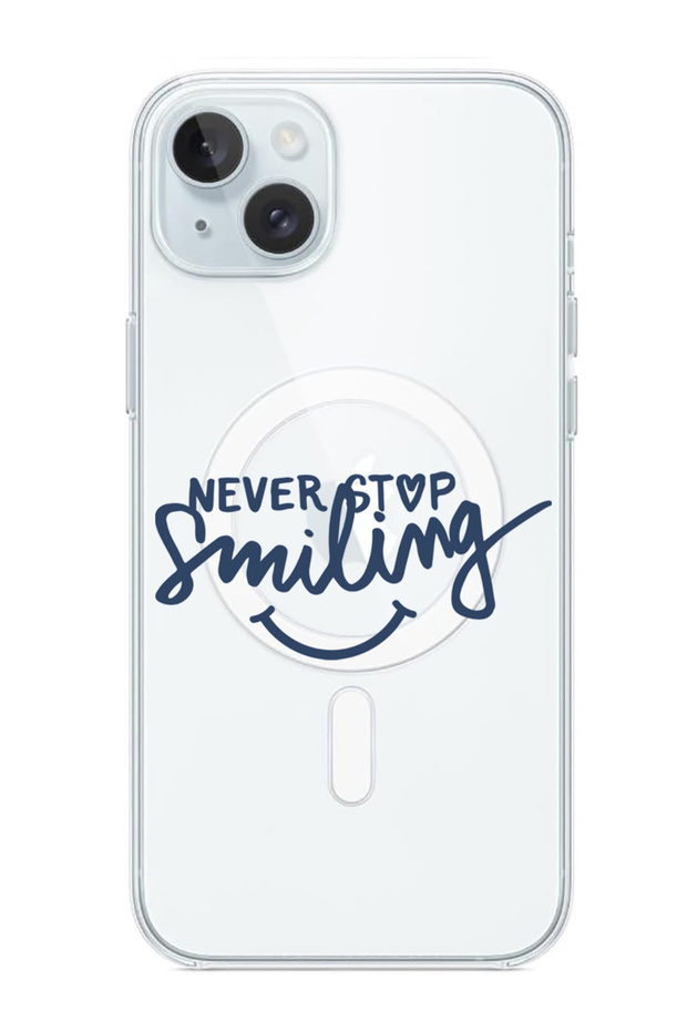 Case for iPhone 15 Plus Compatible with MagSafe, Shockproof Phone Bumper Cover Never Stop Smilling