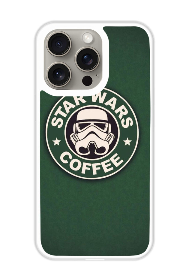 Protective Case Cover For APPLE IPHONE 15 Pro Star wars (White Bumper)