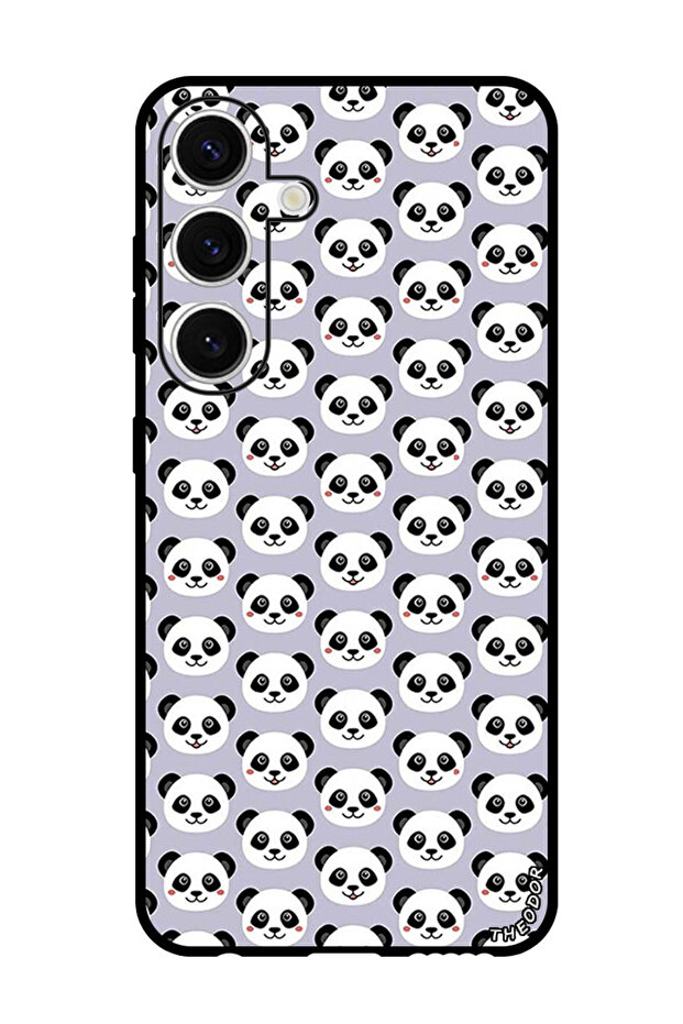 Protective Case Anti Scratch Shock Proof Bumper Cover For Samsung Galaxy S24 Plus Panda On Purple