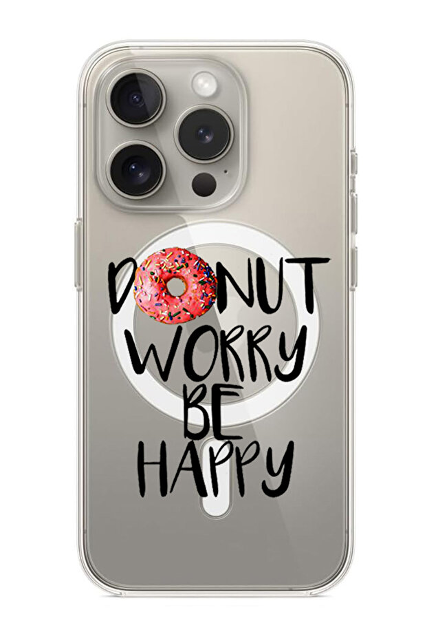 Case for iPhone 15 Pro Max Compatible with MagSafe, Shockproof Cover Donut worry be happy